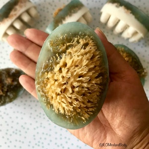 Sea Sponge Massage Bar Soap / Beach / Sea / Nature / Earth Day / Outdoors / Holiday Gift / Birthday