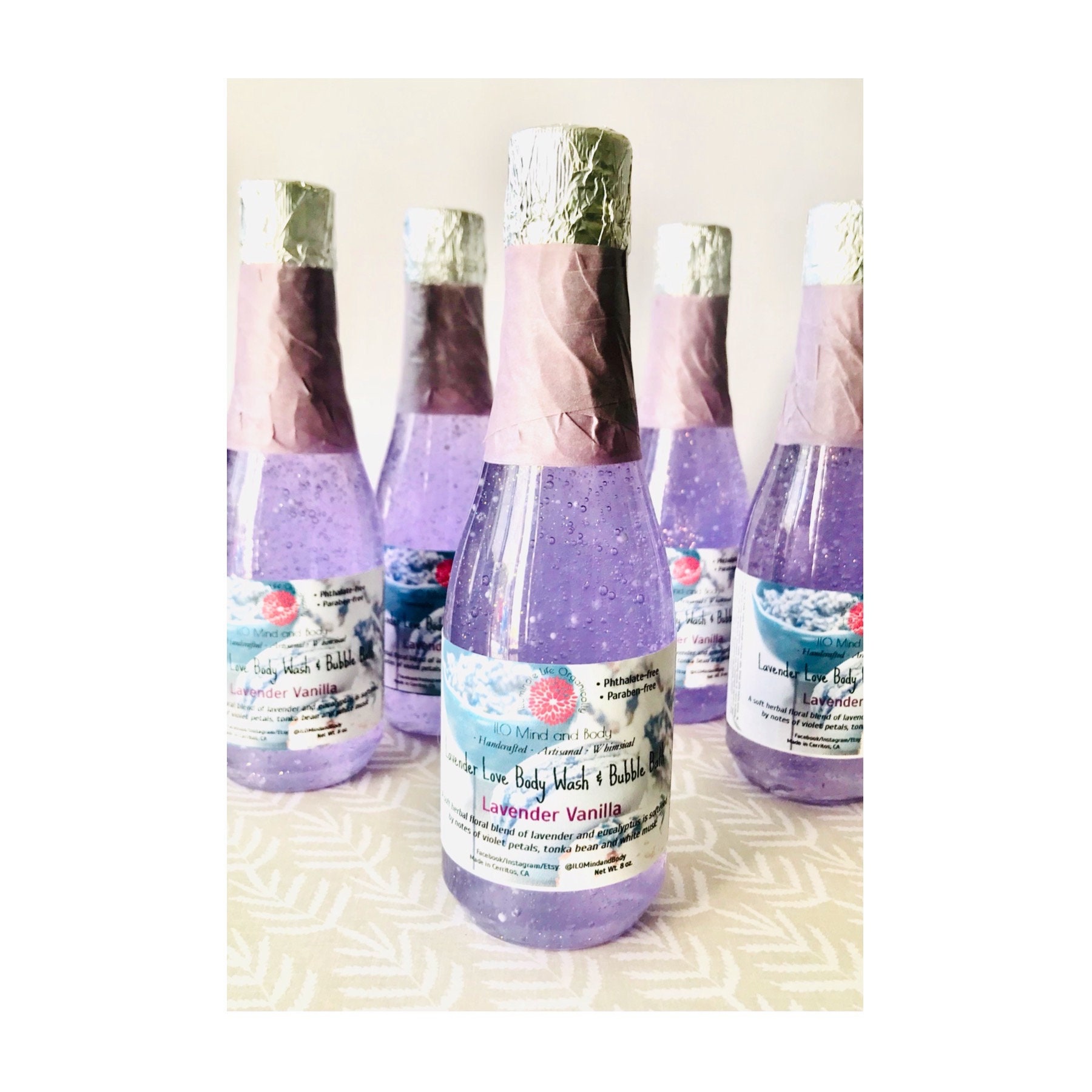 Lavender Love Body Wash/bubble Bath Party Favors Set of 15, 18, 24