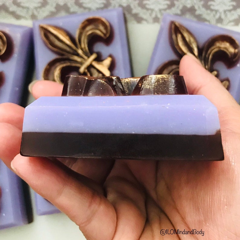 Fleur De Lis Soap in chocolate Lavender / French Etsy
