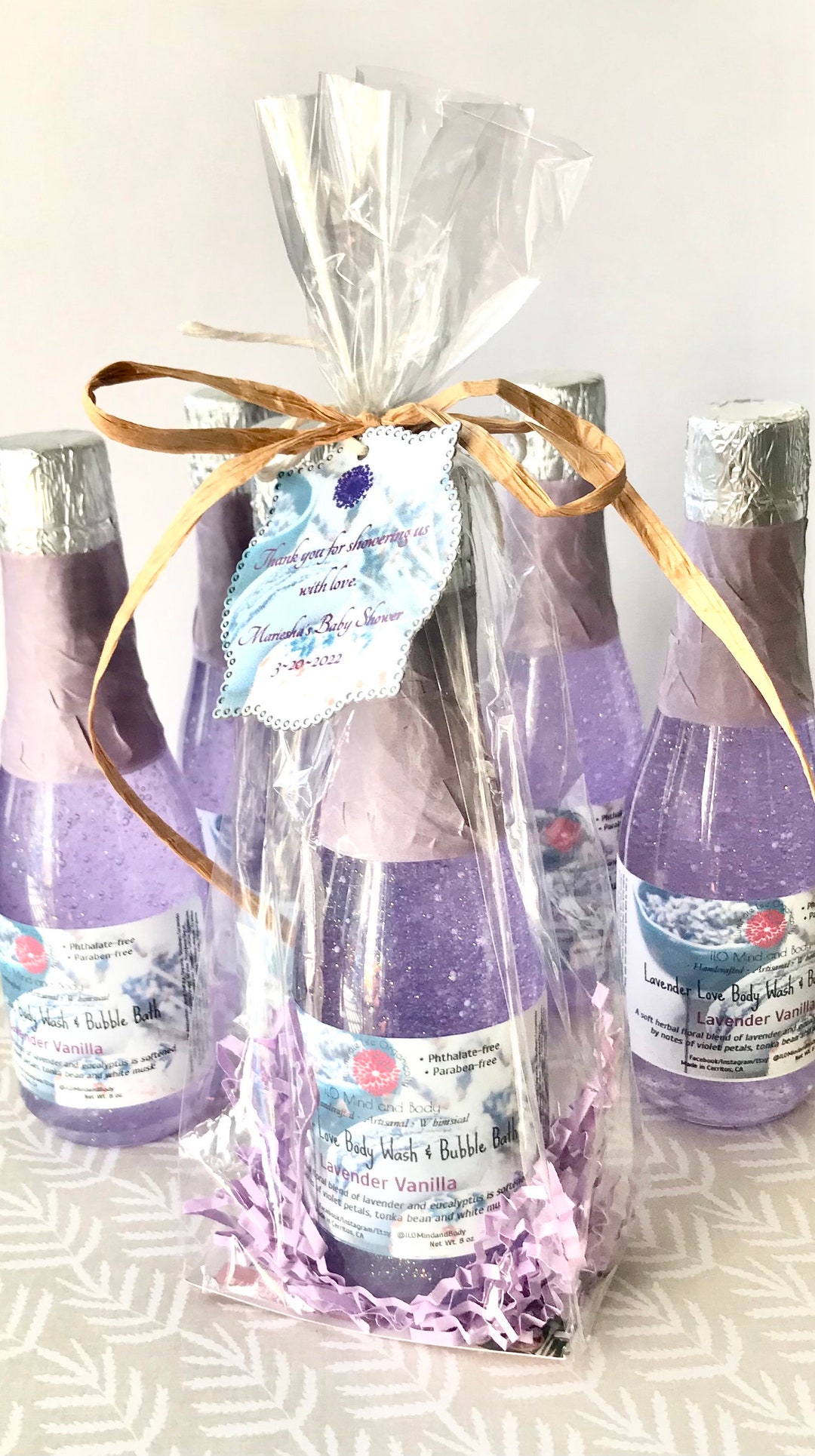 Lavender Love Body Wash/bubble Bath Party Favors Set of 15, 18