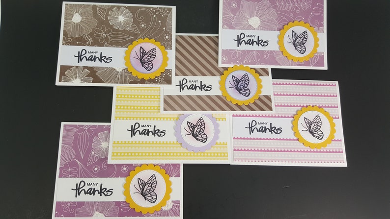 Butterfly Thank You Cards Thank You 6 card bundle