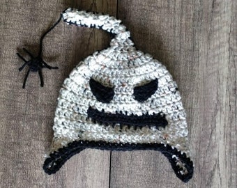 Crocheted Oogie Boogie Inspired Beanie 