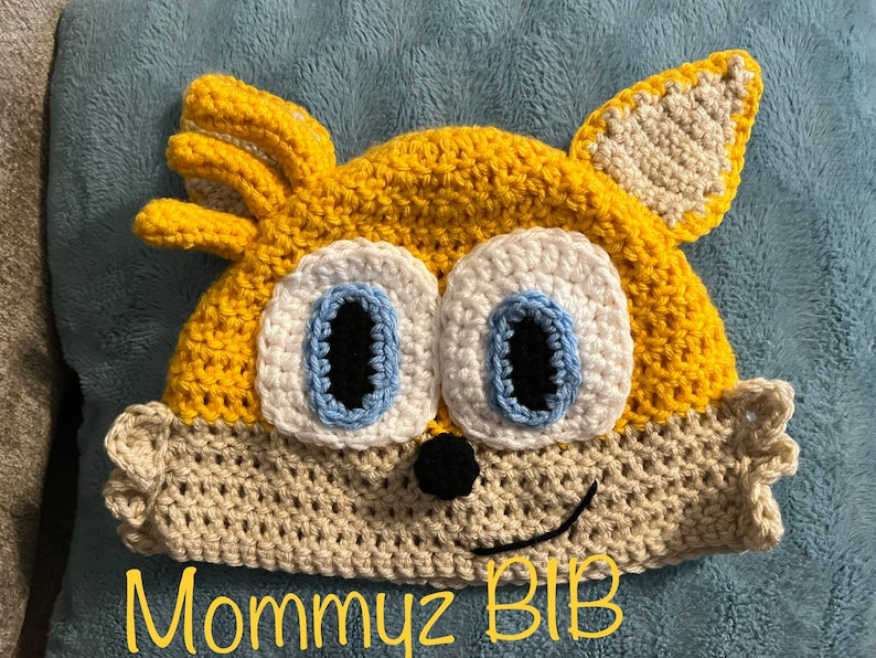 Crochet Tails Beanies / Knit Sonic Tails Hat/ Character Hats - Etsy
