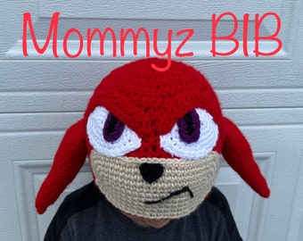 Knuckles Inspired Knit Beanie, Character Costume Hat
