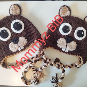 Beaver Beanies / knit bucket beaver hats / beaver winter hats