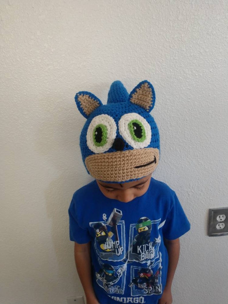 Crochet Sonic INSPIRED Hat/ Sonic the Hedgehog Hat/ Blue Sonic Etsy