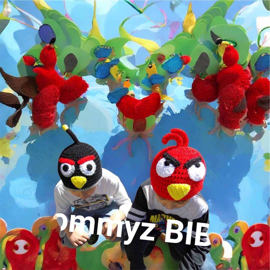 Bonnet + Echarpe + Gants -Népalais- Angry Birds