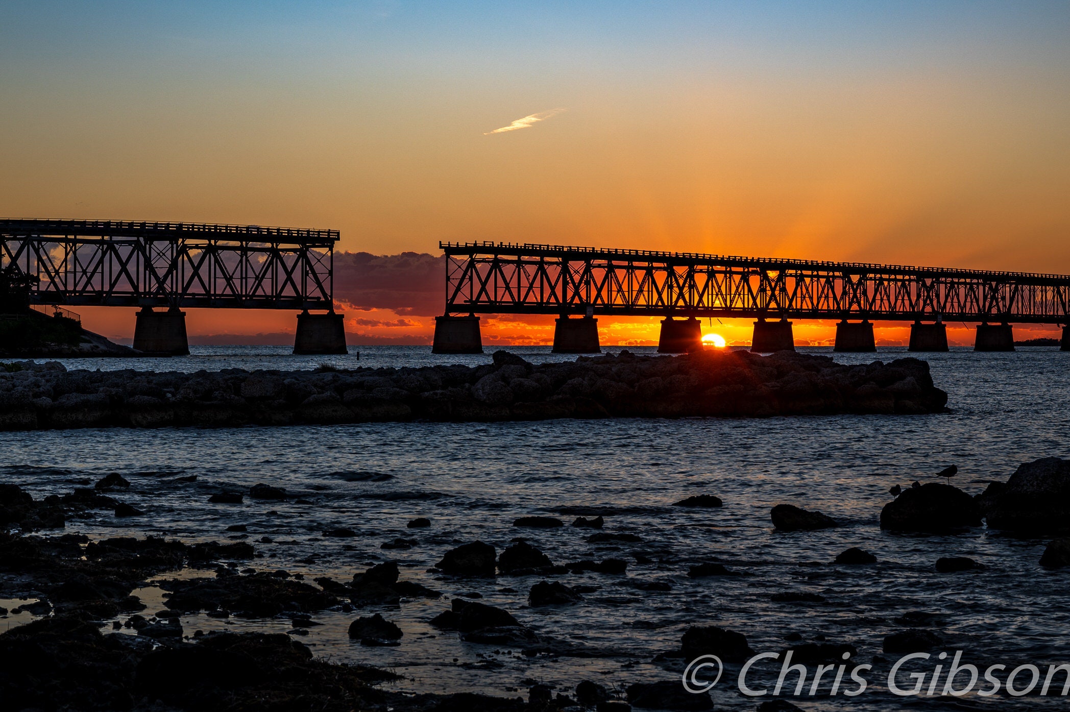Sunset Over the Bridge, Bahia Honda Key, Florida Israel