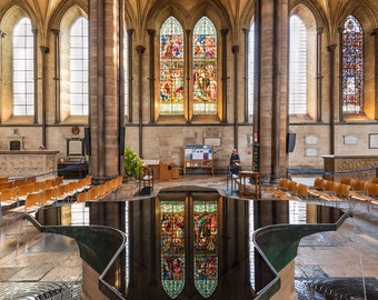 Font Reflections, Salisbury Cathedral, UK