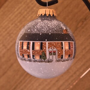 Süßes kleines Haus Ornament Backstein Wohnmalerei bemaltes | Etsy