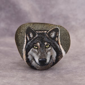 Fox Rock, Painted Red Fox Rock, Fox Stone, Fox Painting Custom ...