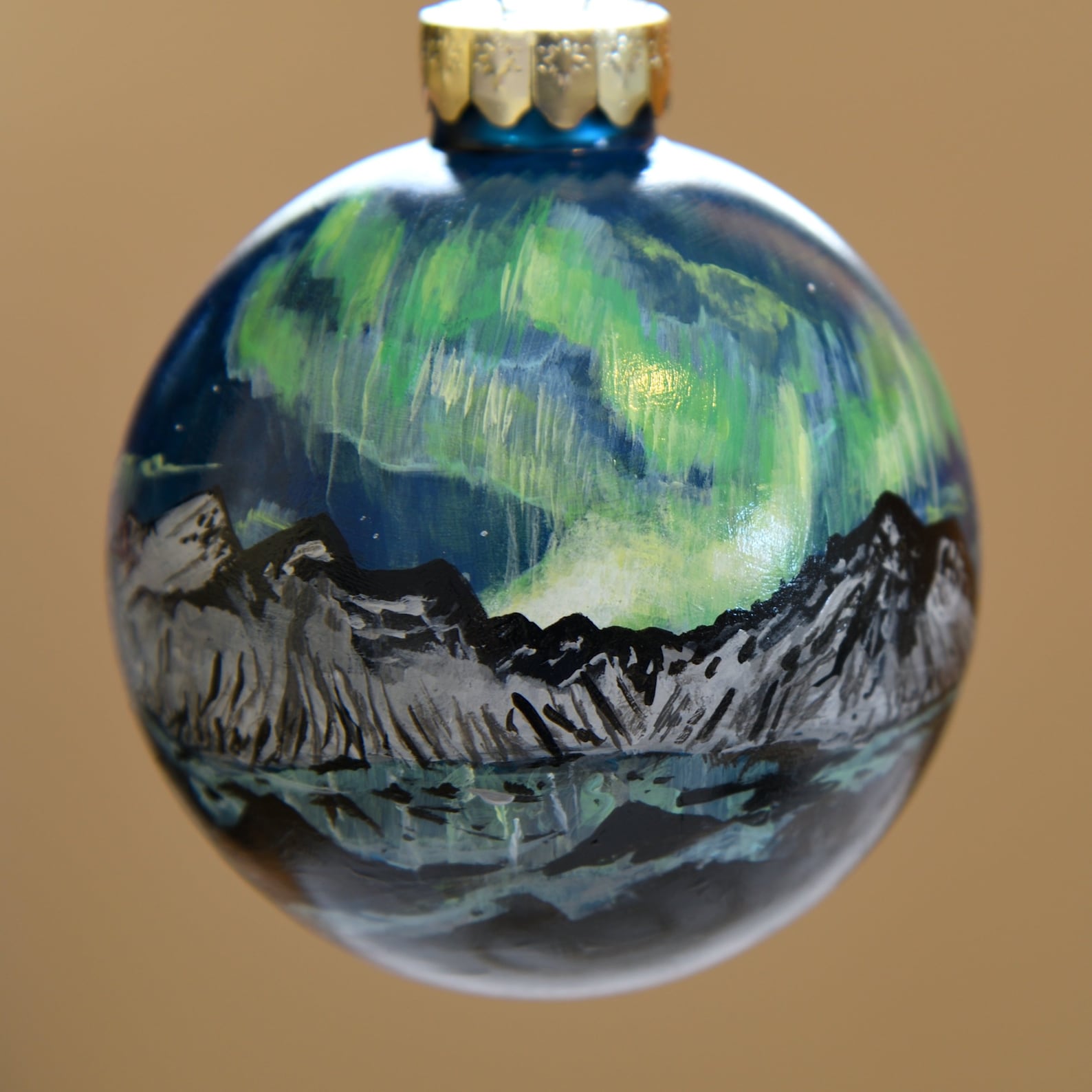 Landscape Ornament Custom Iceland Christmas Ornament Hand | Etsy