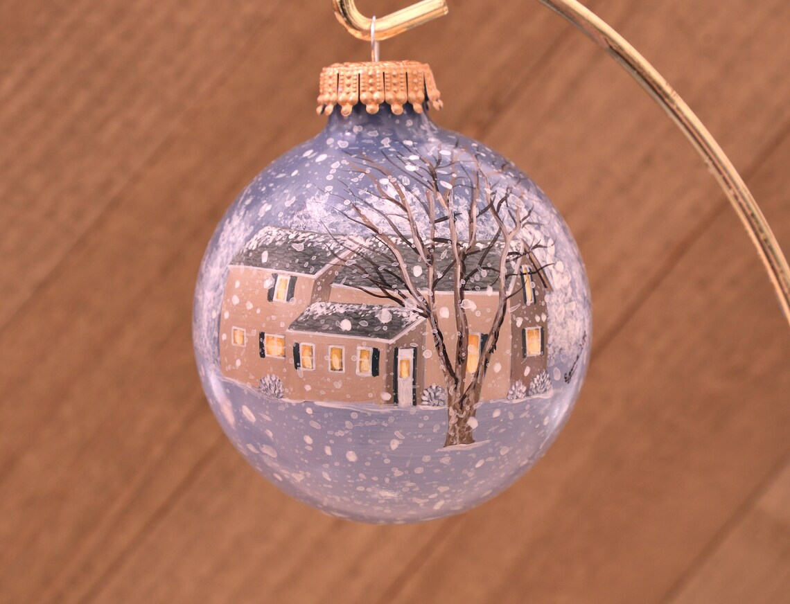Little House Ornament Custom Custom Paint Christmas - Etsy
