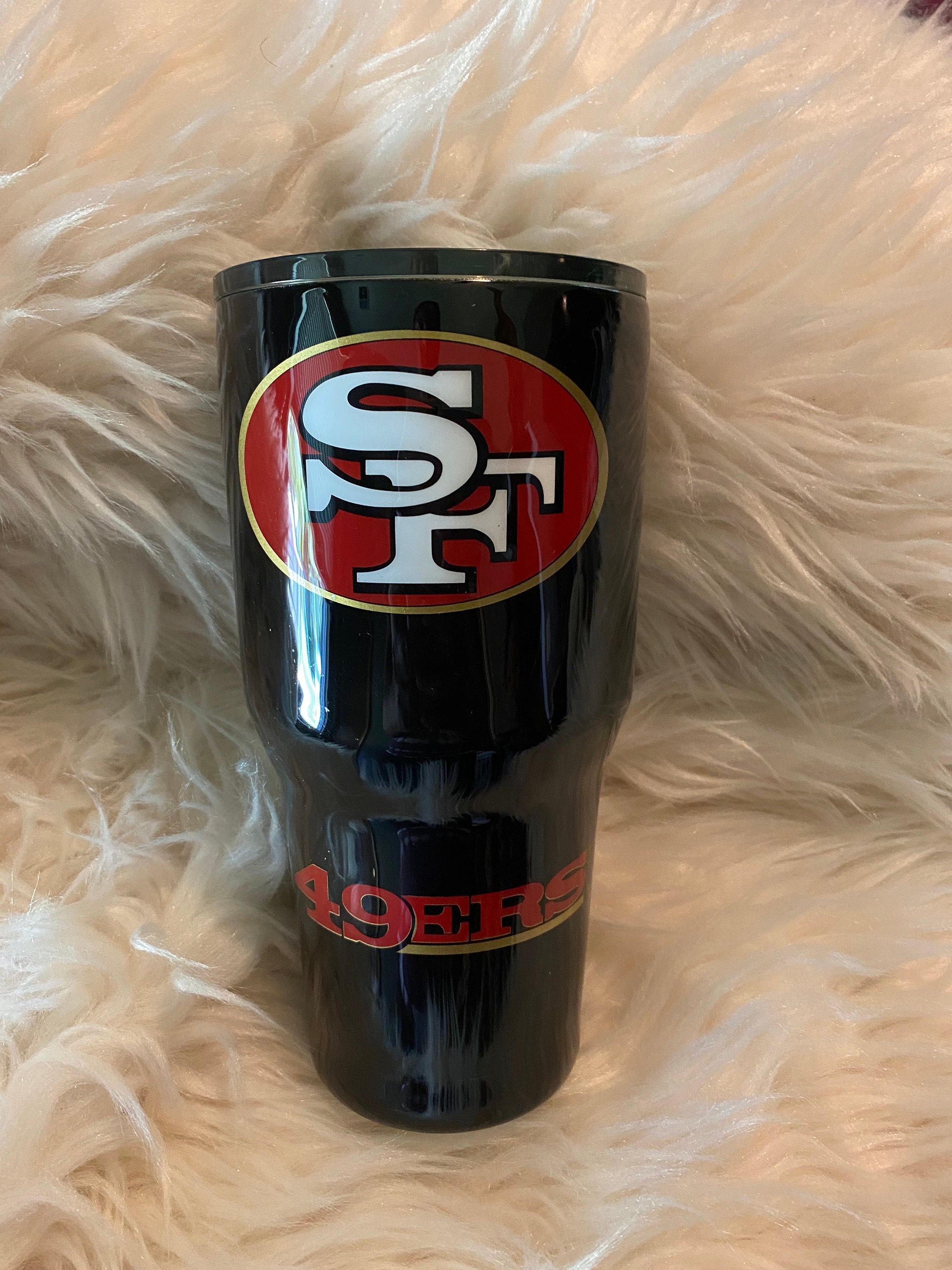 NFL San Francisco 49ers Double Bling Tumbler Cup w/ Straw 22 oz Licensed  Crystal