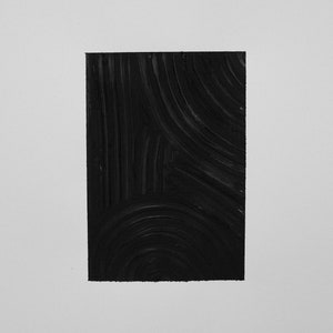 Modern Abstract Textured Painting, Black Artwork, Original Art, Monochrome Minimal Art