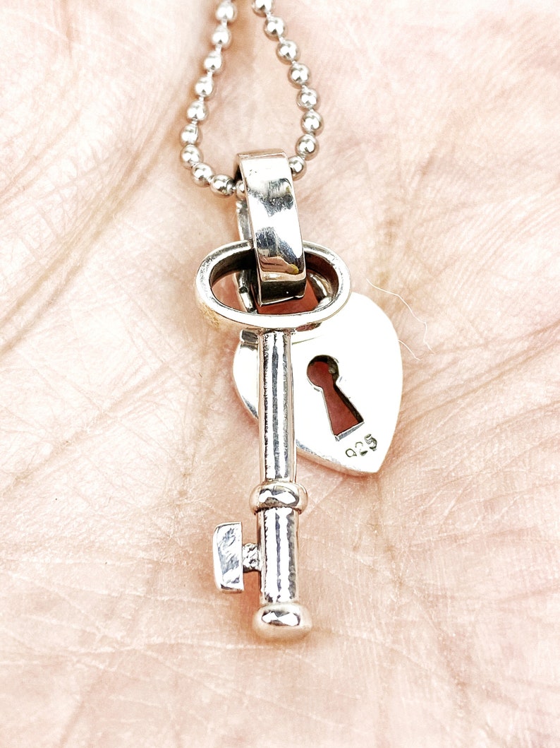 Sterling Silver Secret Lock and Key Necklace. Free shipping and gift wrapping. Made in Melbourne. Best friend necklace. image 3