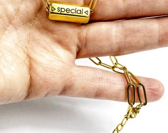 You Are Special Necklace. Paperclip Chain. Best Friend Gift. Free Shipping and Gift Wrapping