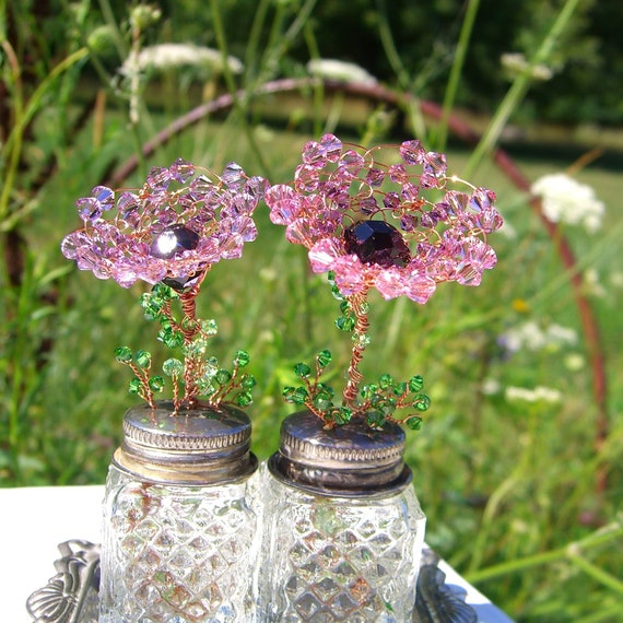 フラワーサンキャッチャー スワロフスキー - ハンドメイド春の花
