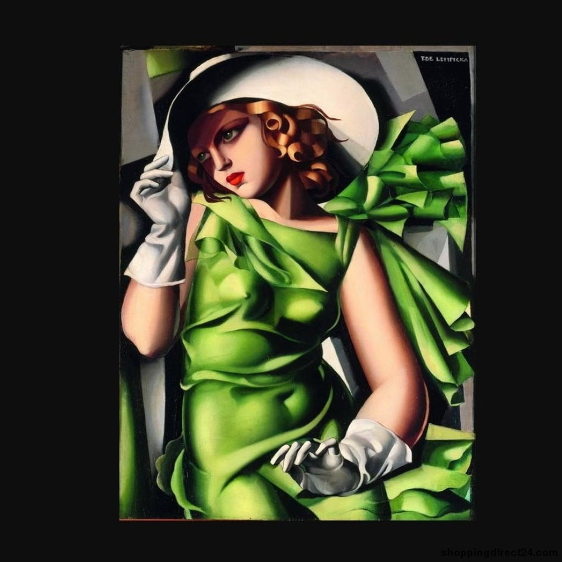 HQ Canvas Print Tamara De Lempicka Young Lady With Gloves Etsy