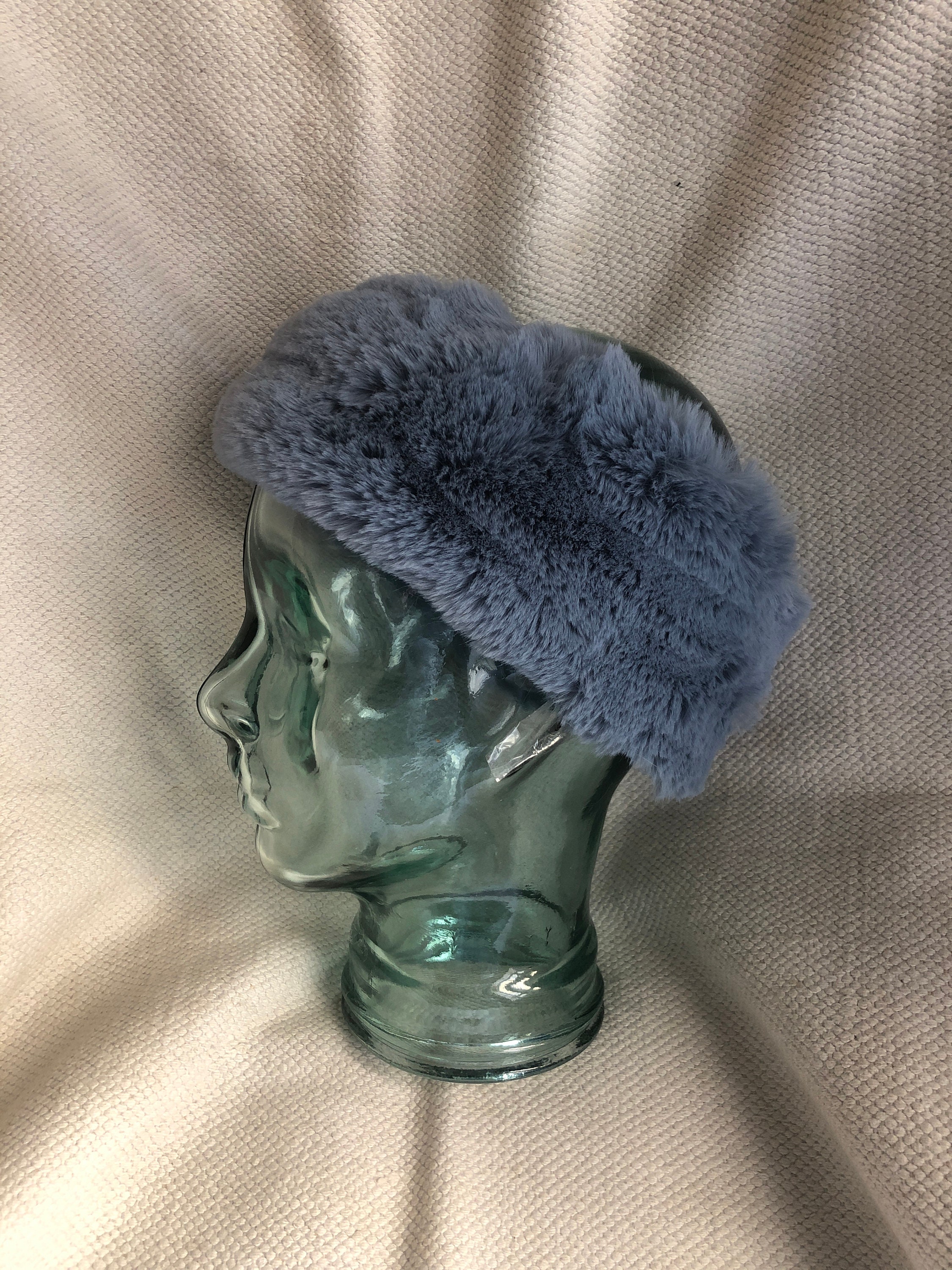 Women\'s Gray Leopard Winter Faux Fur Cossak Russian Style Hat Warm Cap Snow Leopard “Russian Cuff Hats” Available now at Shop  main image 4