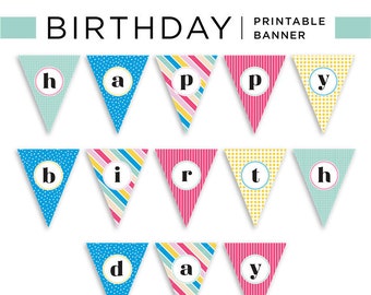 PDF Happy Birthday Sign Printable - Etsy
