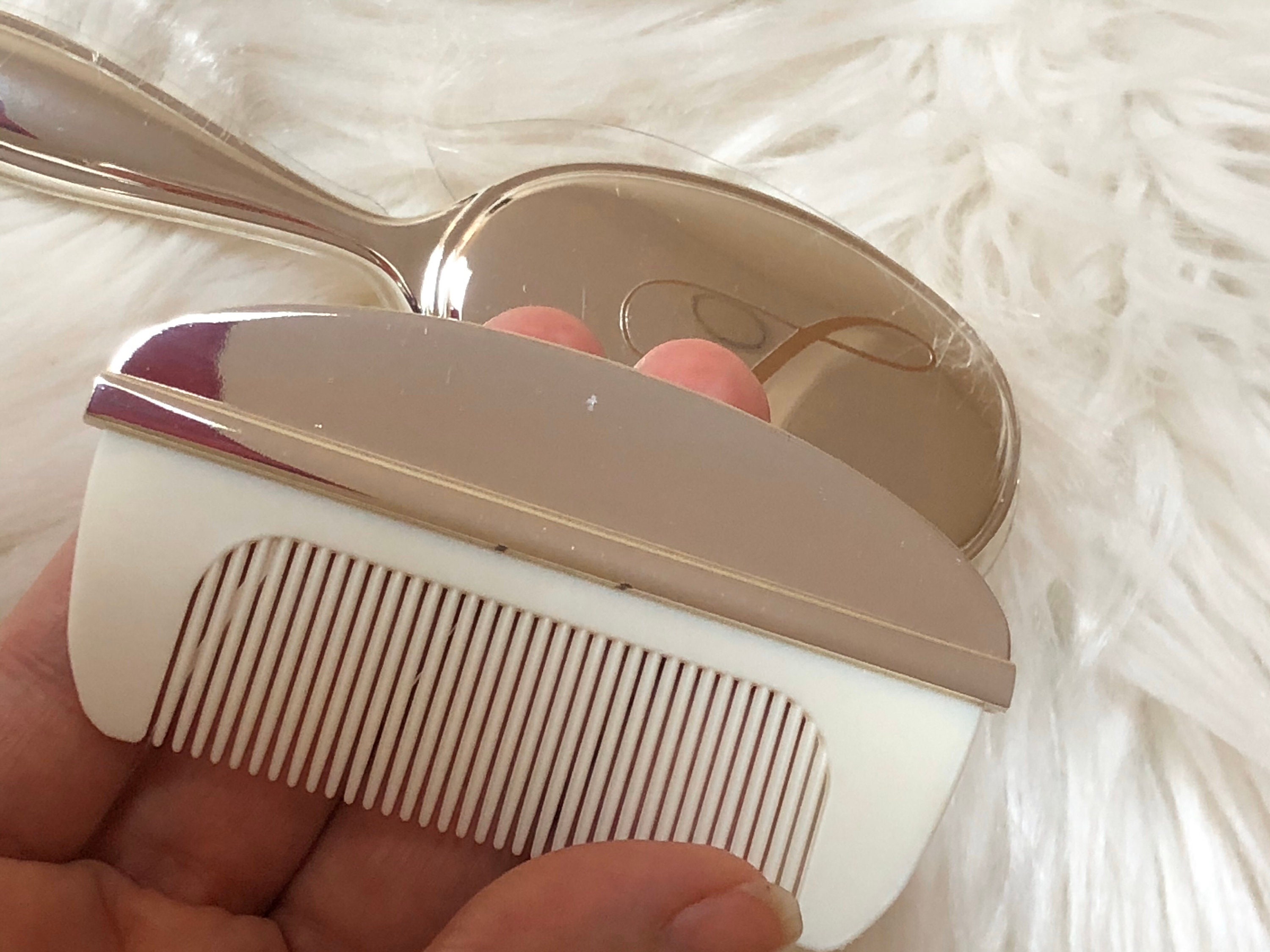 Silver Baby brush set baby brush personalised brush and comb Etsy