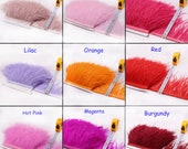 High Quality Ostrich Feather Trimming Fringe Tassels Plume with Satin Ribbon Decor for Dress Sewing Millinery Crafts Costumes by the meter