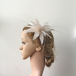 Customized Hackle Feather Flower Bouquet Faux flowers Embellishment Millinery Feathers Hat Making for Wedding Fascinators Headpiece 1 Piece