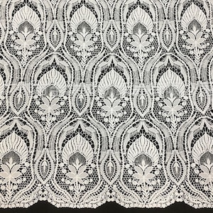 Guipure Lace Fabric 3D Flower Embroidery Hollowed fabrics Trimmings Materials DIY Bridal Wedding Evening Dress 51 inch Width sold by 1 Yard