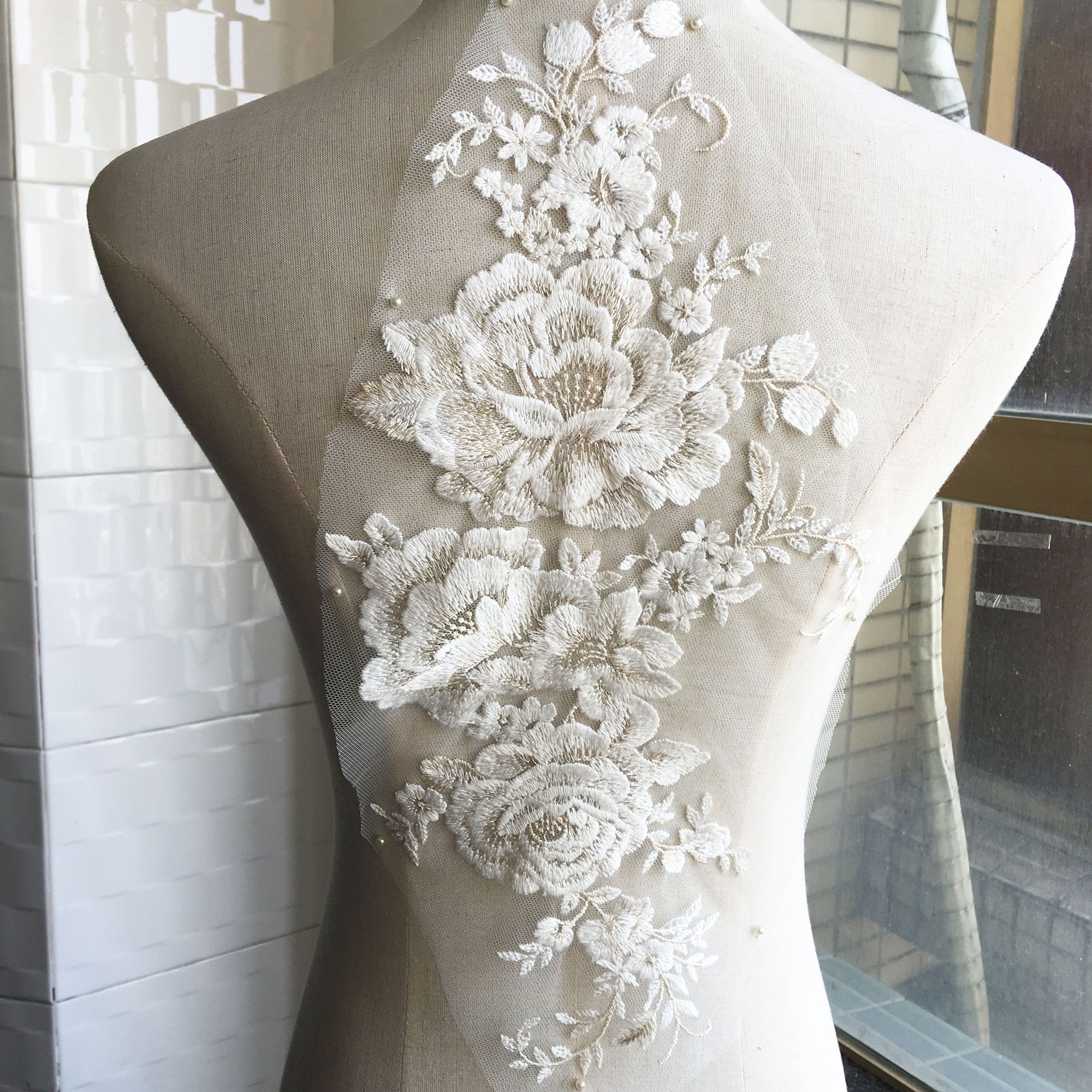 3d Flower Applique Patterns 3D Embroidery Flower Appliqué OneYard - Foto 11