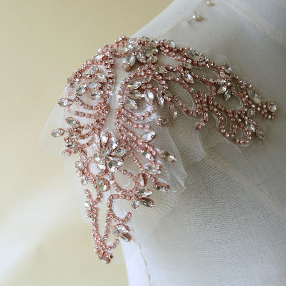 Diamante clearance shoulder applique