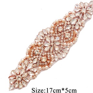 Stunning Bridal Belt Pearl Rhinestone Applique Wedding Belt Large Crystal Diamante Bridesmaid Sash for Wedding Dress