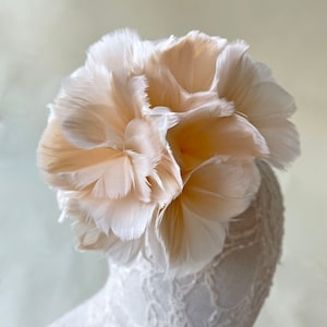 Handarbeit Gänsefedern Blume für Hut Hutmacherei Fascinatores Handwerk Federn Hochzeit Derby Pferderennen 1 Stück