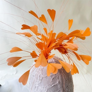 Handmade Feather Flower Millinery Twisted Feather Flower Millinery Fascinators Hat for Race Meeting Party Hat Headpiece Custom