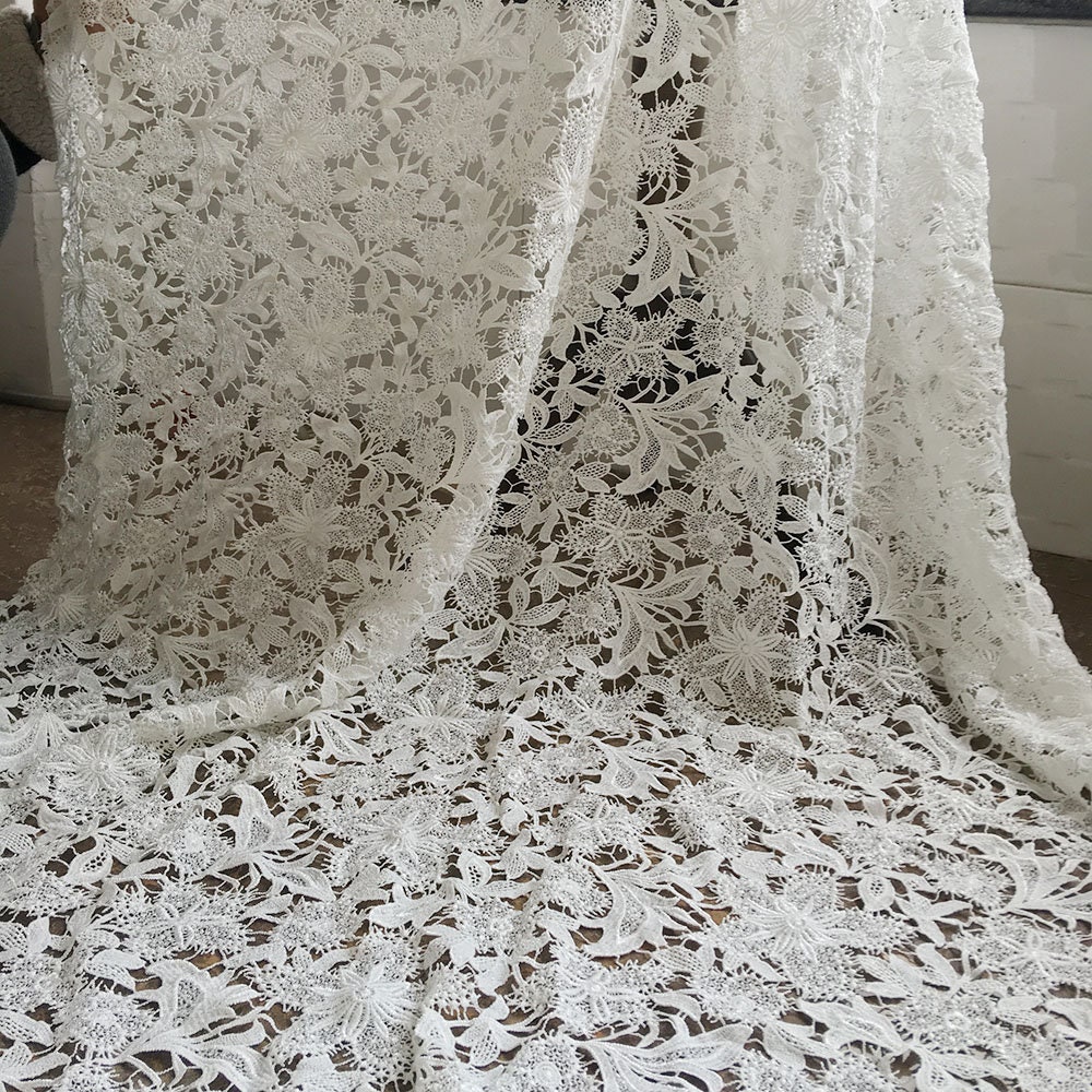 Guipur tela vestidos outlet