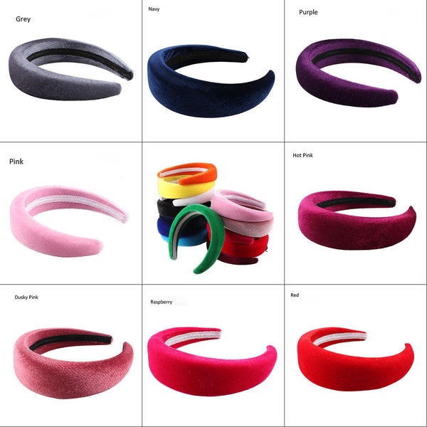 4 cm Padded Velvet Alice Headbands Hair Hoop for Hat Making and Millinery Fascinator 1 Piece