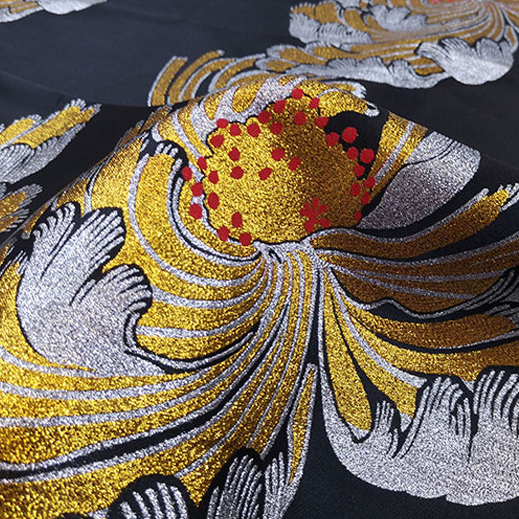 Gold Floral Emboss Jacquard Fabric Lame Brocade Damask for Etsy