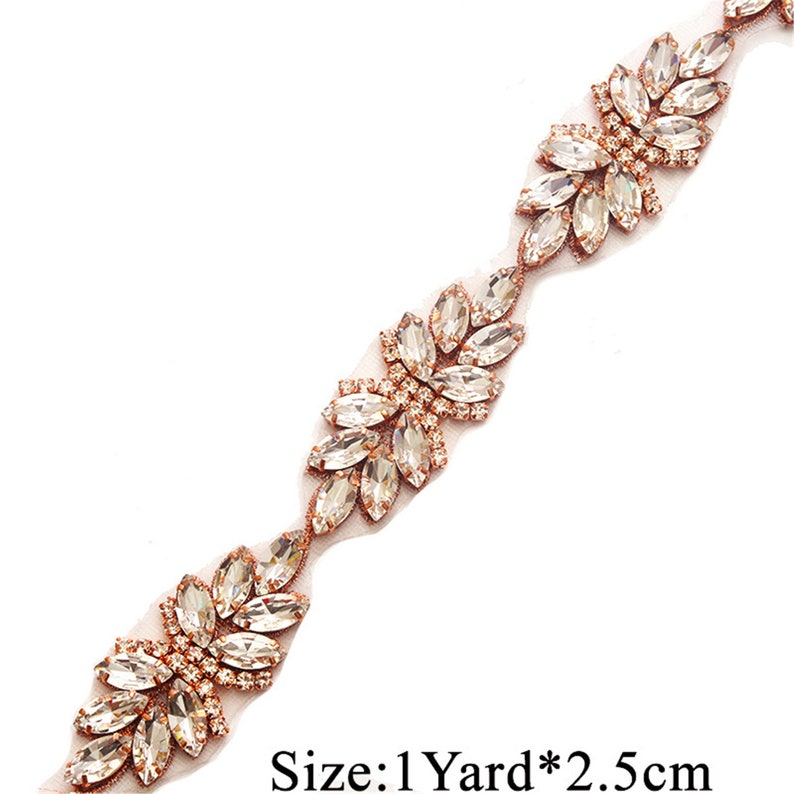 Glitter Rhinestones Trimming Chain Crystal Diamante Applique Etsy