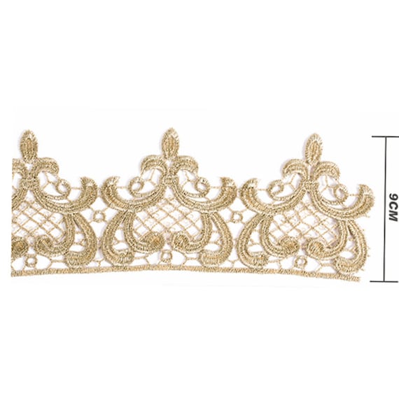 Ruban En Dentelle Dorée Venise Pour Couture, Gâteau, Robe De Mariée (4,8 M, 3