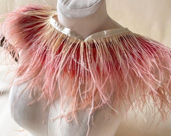 Mixing Colors Ostrich Feather Trimming Fringe Tassels Plume for Dress Millinery Fascinators  Crafts sold by 1 meter
