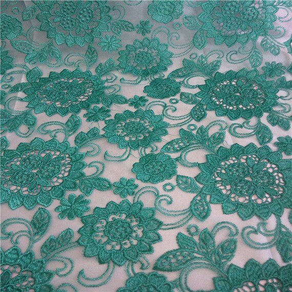 Floral Embroidered Lace Trim Fabric – 15.7 Inch Width, By The Yard For DIY Dresses & Decor (2 Yards) - View #6