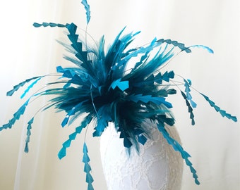 Plume teintée naturelle fleur montage bouquet garnitures fausses fleurs chapellerie Hackle plumes d'oie pour chapeau fascinateur accessoires de mariage 1 pièce