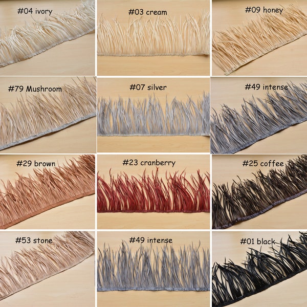 Goose Biot Feather Trimming Fringe Feathers For Millinery Fascinator Hat Making Craft Decorating Bridal Costume 20 cm/50 cm Wholesale
