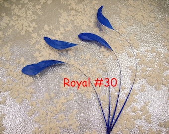 Royal Natural Stripped Coque Feathers for Millinery Plume Craft Hat Making Headpiece Dyed Rooster Loose Feather 5-7" 10/25/50/75/100 PCS