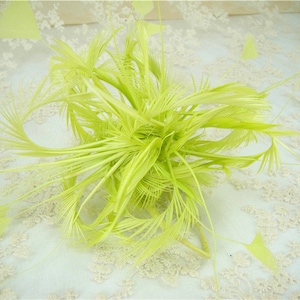 Handmade Natural Dyed Biot Feather Flower Mount Bouquet Faux flowers Millinery Goose Feathers for Hat Making Wedding Fascinators 1 Piece