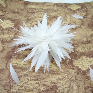 Gorgeous Feather Flower Mount Millinery Feather Flower Feathers Hat Trim for Fascinators Pillbox Cocktail Party Addition 1 Piece