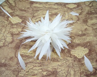 Gorgeous Feather Flower Mount Millinery Feather Flower Feathers Hat Trim for Fascinators Pillbox Cocktail Party Addition 1 Piece