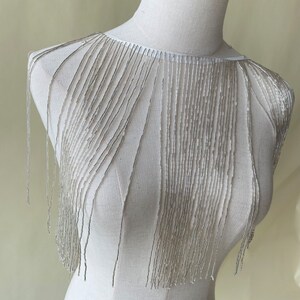 Dangling Beaded Fringe Trim Drape Heavy Beads Trims for Haute Couture ...
