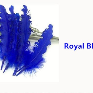 Curled Goose Feather set of 10 Pcs 3.9-7.8&quot; length for Christmas festival DIY home Wedding Party hat Decor Hair Accessories