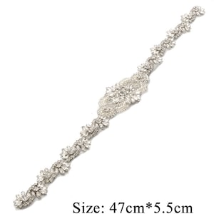 Sparkling Bridal Belt Pearl Rhinestone Applique Rose Gold Wedding Belt Crystal Diamante Bridesmaid Sash for Wedding Dress